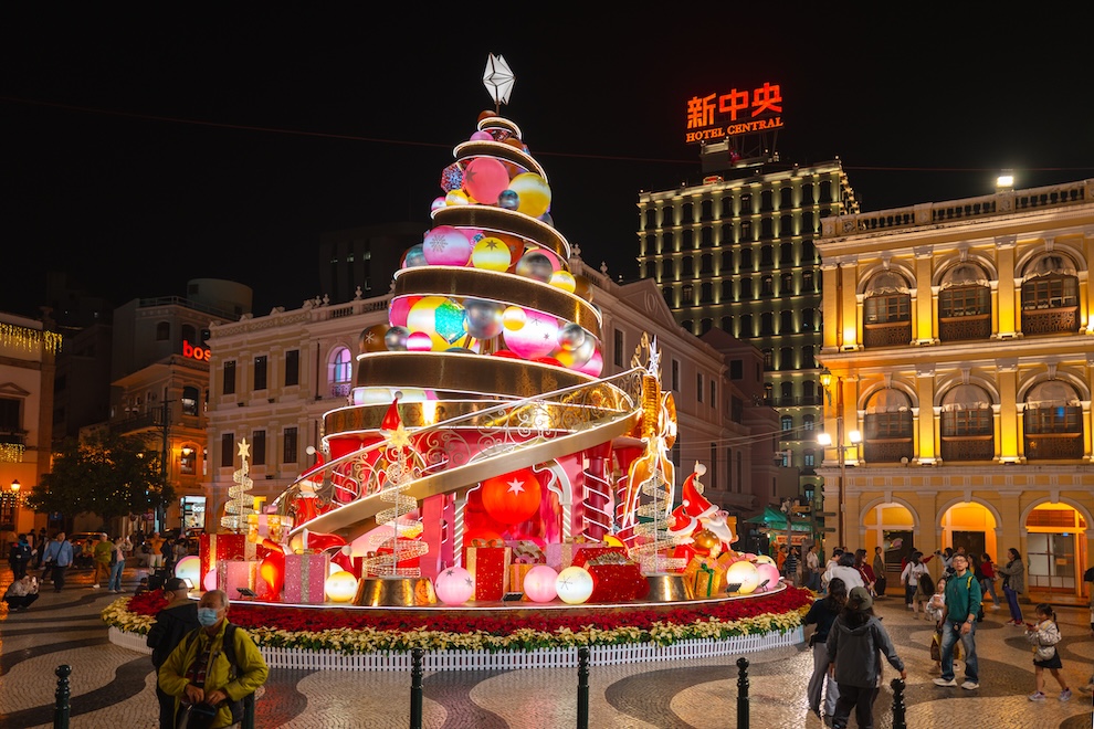 นักท่องเที่ยวเดินทางมายังมาเก๊าในช่วงคริสต์มาสสูงถึง 724,800 คน