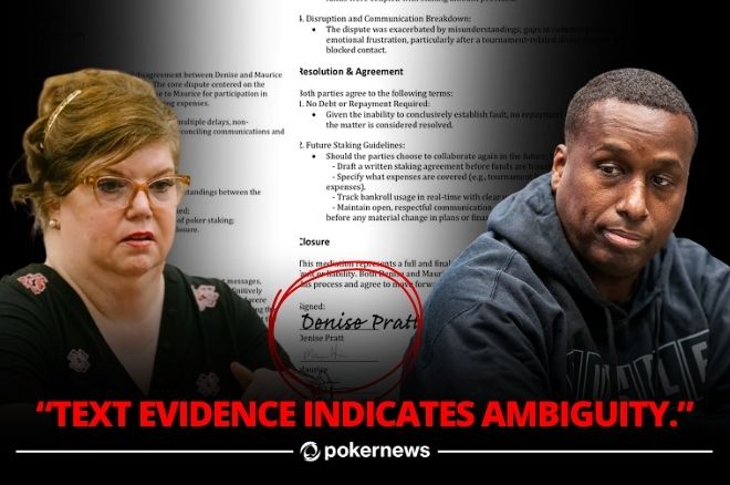 การไกล่เกลี่ยบรรลุข้อตกลงในข้อพิพาททางการเงินระหว่าง Maurice Hawkins กับผู้สนับสนุนโป๊กเกอร์