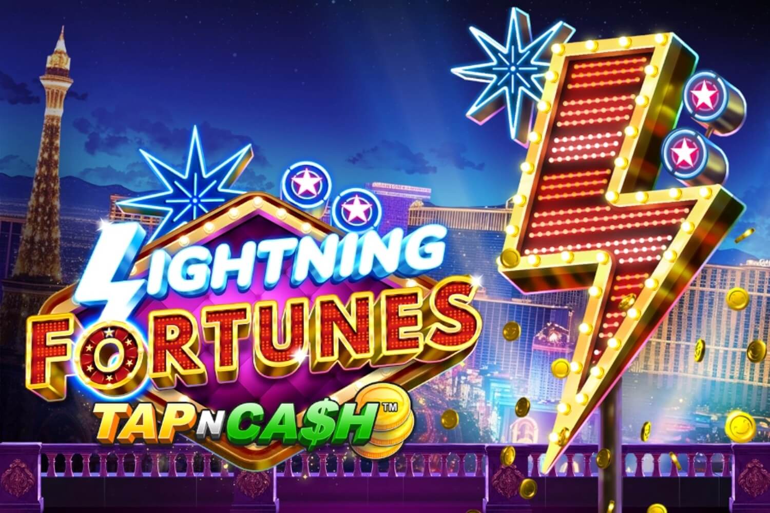 Lightning Fortunes – Tap n Cash™ เกมสล็อตสายฟ้าแห่งลาสเวกัส