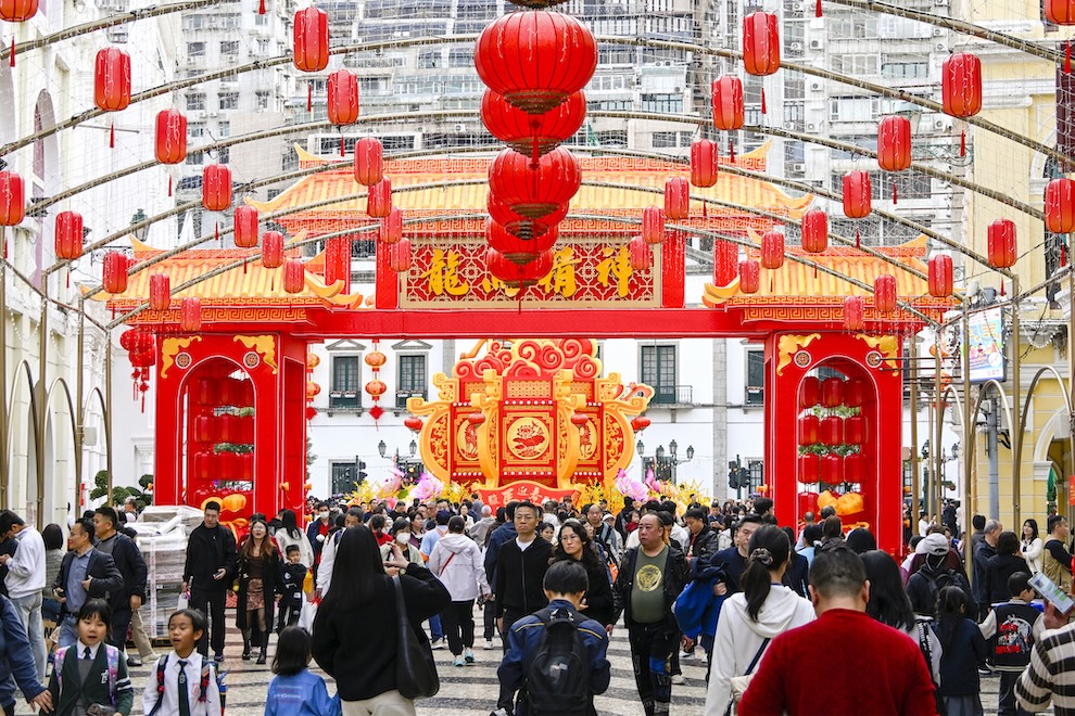 มาเก๊าต้อนรับนักท่องเที่ยวเกือบ 280,000 คนในช่วงต้นฤดูกาลตรุษจีน