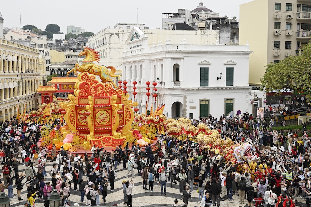 มาเก๊ารับนักท่องเที่ยวเฉลี่ยวันละ 155,000 คนในช่วงเทศกาลตรุษจีน